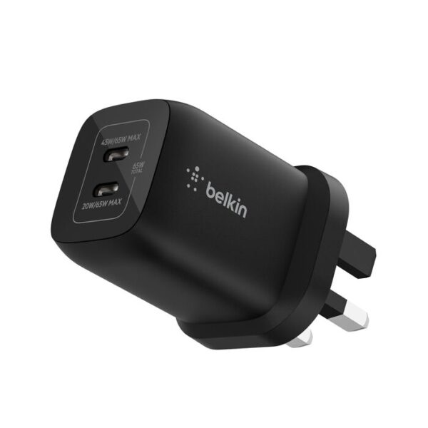 65W DUAL GAN USB-C CHARGER UK WCH011