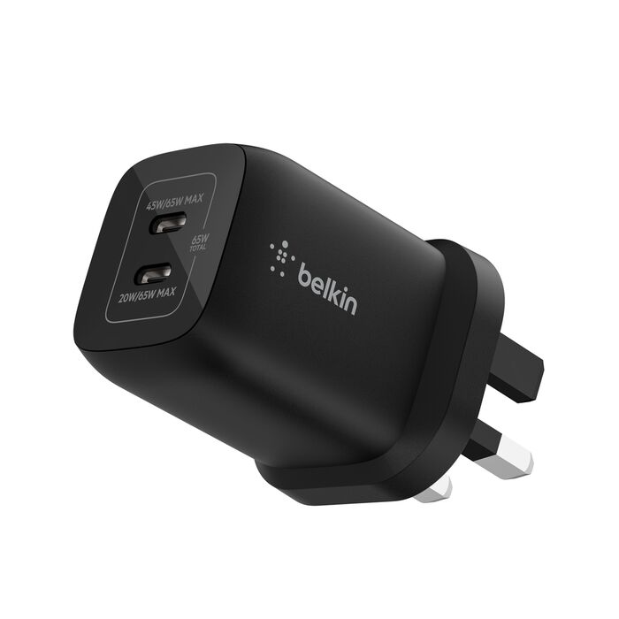 65W DUAL GAN USB-C CHARGER UK WCH011