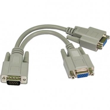 20CM HD15M-HD15F SPLIT CBL-GREY