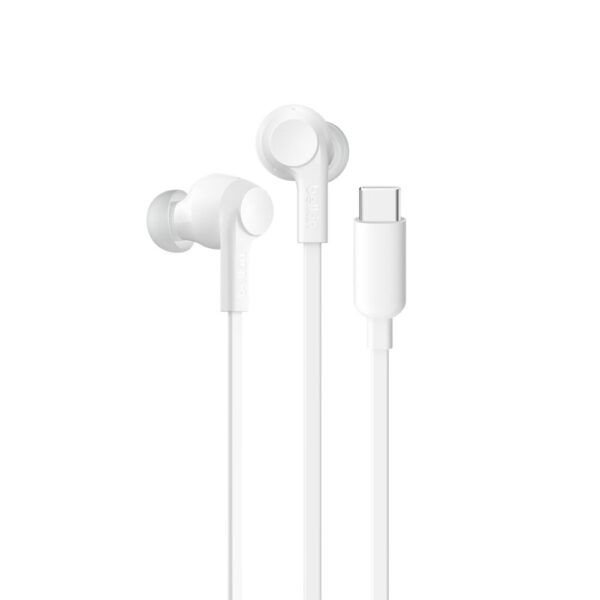 G3H0003HQWH Belkin SoundForm ANC Wired Earbuds USB-C White
