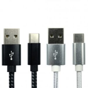 1M USB 2.0 TYPEC M-A M-BLK BRAIDED