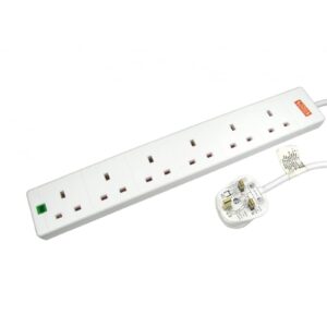 5M 6 WAY MAINS EXT BLOCK SURGE PROT