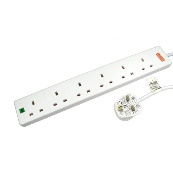 5M 6 WAY MAINS EXT BLOCK SURGE PROT