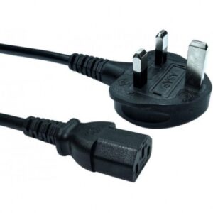 RB-250UK-1 Cables Direct 1.8m UK Mains Power Cable IEC C13 to BS 1363