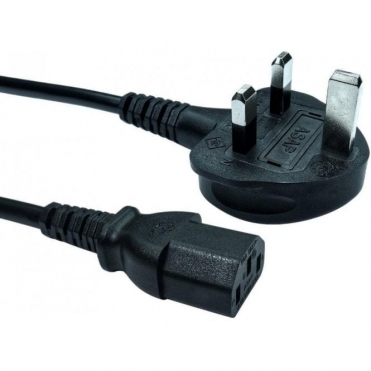 RB-250UK-1 Cables Direct 1.8m UK Mains Power Cable IEC C13 to BS 1363