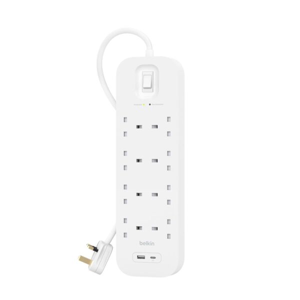 SURGE PROTECTION WITH USB C 8 OUTLET