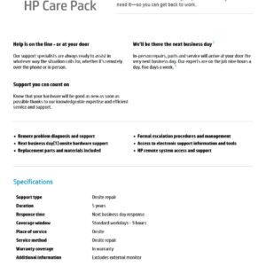 HPE Care Pack service - HP 5Y NBD 12910 SWITCH PROA CARE SVC