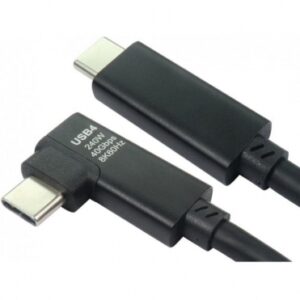 USB4-5200E-ACTR Cables Direct 2m USB4 Gen 2x2 40Gbps 240W EPR USB-C Cable Right Angle