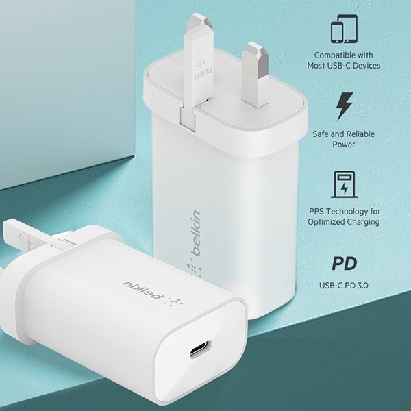 USB-C PD 3.0 WALL CHARGER 25W UK
