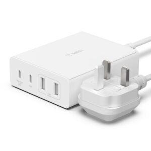 Belkin BoostCharge Pro 108W 4-Port GaN Desktop Charger White