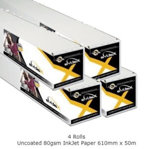 XCIJP80-24-50 Xativa 2625 Colour Inkjet Paper-24 Inch X 4 Rolls 50M 80