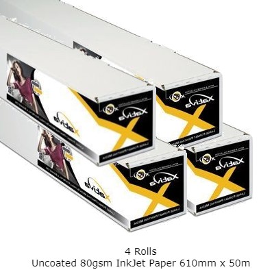 Xativa 2625 Colour Inkjet Paper-24 Inch X 4 Rolls 50M 80