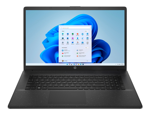 BM2X8EAABU HP 17-cn3008na Intel® N N100 Laptop 43.9 cm (17.3") Full HD 4 GB DDR4-SDRAM 128 GB UFS Wi-Fi 6 (802.11ax) Windows 11 Home in S mode Black
