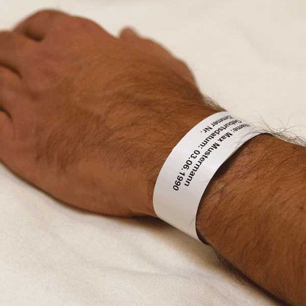 WRISTBAND ADULT 279MM X 25MM 5 ROLLS