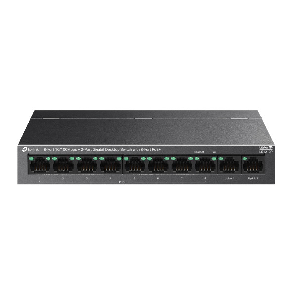 8PORT 10/100MBPS+2PORTGB DTSWTCHPOE+