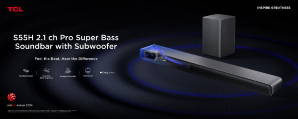TCL S55HK soundbar speaker Black 2.1 channels 220 W