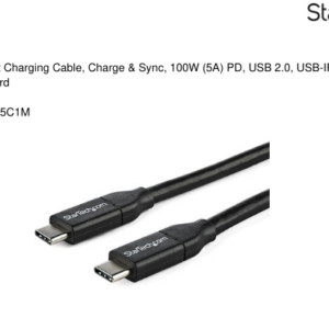 StarTech 1m USB-C Fast Charging Cable — USB2C5C1M StarTech 1m USB-C Fast Charging Cable — USB2C5C1M