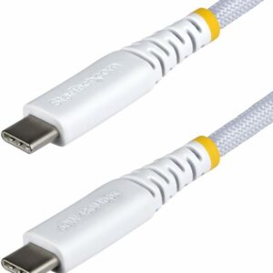 2M WHITE USB-C 60W BRAIDED CABLE 2M WHITE USB-C 60W BRAIDED CABLE
