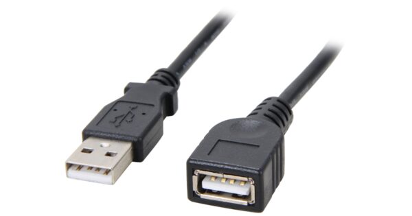 10 FT BLACK USB 2.0 EXTENSION CABLE
