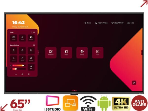 i3CONNECT Aspen 4 65-inch 4K Interactive Display