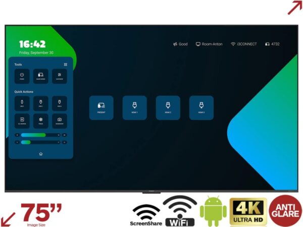 i3CONNECT Cactus 75-inch 4K Non-Touch Display