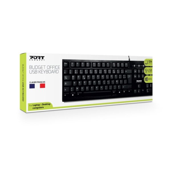 PORT Connect 900753-UK Wired USB Keyboard - UK QWERTY - image 3 PORT Connect 900753-UK Wired USB Keyboard - UK QWERTY