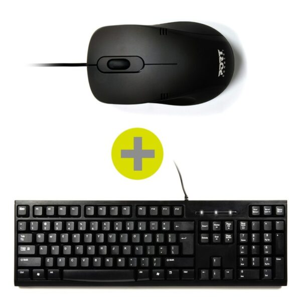 PORT Connect 900900-UK Wired USB Keyboard and Mouse Set - UK - image 1 PORT Connect 900900-UK Wired USB Keyboard and Mouse Set - UK