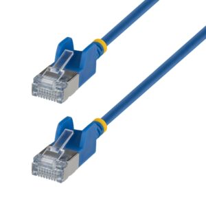 StarTech.com Ultra-Slim Cat6a Patch Cable - 1.5m Blue - image 1 StarTech.com Ultra-Slim Cat6a Patch Cable - 1.5m Blue