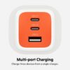 HyperJuice Flex 65W GaN Charger - Orange, EU Plug
