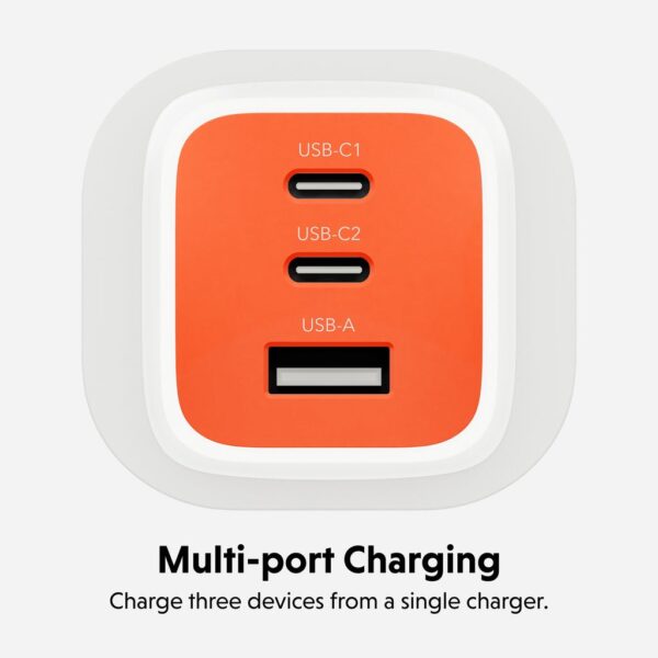 HyperJuice Flex 65W GaN Charger - Orange, EU Plug