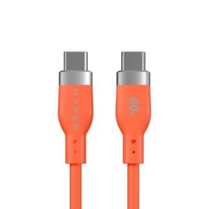 Hyper HyperJuice Flex USB-C Silicone Cable - 1.5m, Orange - image 1 Hyper HyperJuice Flex USB-C Silicone Cable - 1.5m, Orange