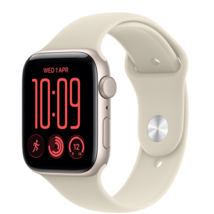 Apple Watch SE 3 GPS 40mm Starlight Aluminium Case with Sand Sport Band - S M