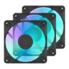 Fractal Design Dynamic 3 120 mm RGB PWM Fans - Black, 3-Pack Fractal Design Dynamic 3 120mm RGB PWM Fans - Black, 3-Pack