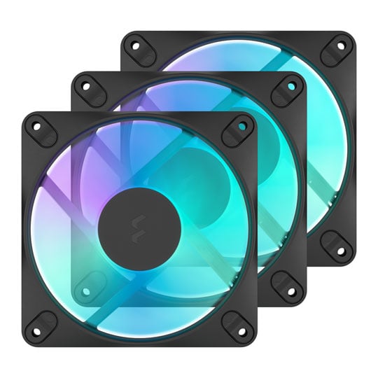 Fractal Design Dynamic 3 120 mm RGB PWM Fans - Black, 3-Pack Fractal Design Dynamic 3 120mm RGB PWM Fans - Black, 3-Pack