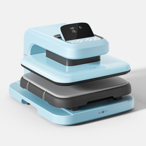 AUTO HEAT PRESS 2-BUBBLE BLUE HTVRONT Auto Heat Press 2 - Bubble Blue