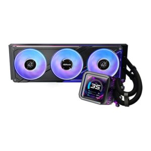 ASRock Phantom Gaming 360 LCD Liquid CPU Cooler - Black ASRock Phantom Gaming 360 LCD Liquid CPU Cooler - Black