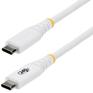StarTech.com USB-C Charging Cable - 3 m, 240 W, White StarTech.com USB-C Charging Cable - 3 m, 240 W, White