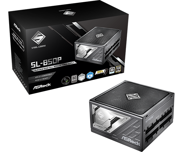 SL-850P ASRock Steel Legend SL-850P 850W Platinum Modular Power Supply