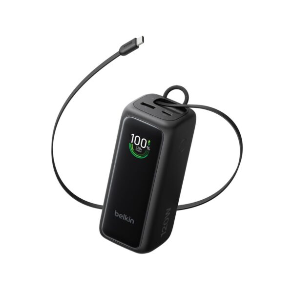 Belkin UltraCharge Power Bank 22K with Retractable Cable (Blk - BPB042HQBK)