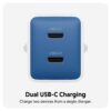 HyperJuice Flex 45W GaN Charger - Blue, EU Plug