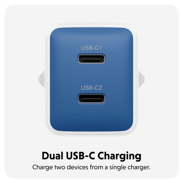 HyperJuice Flex 45W GaN Charger - Blue, EU Plug