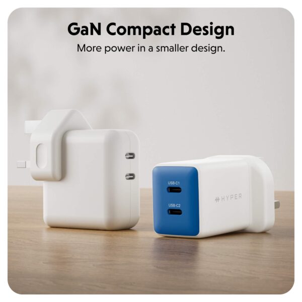 HyperJuice Flex 45W GaN Charger - Blue, UK Plug