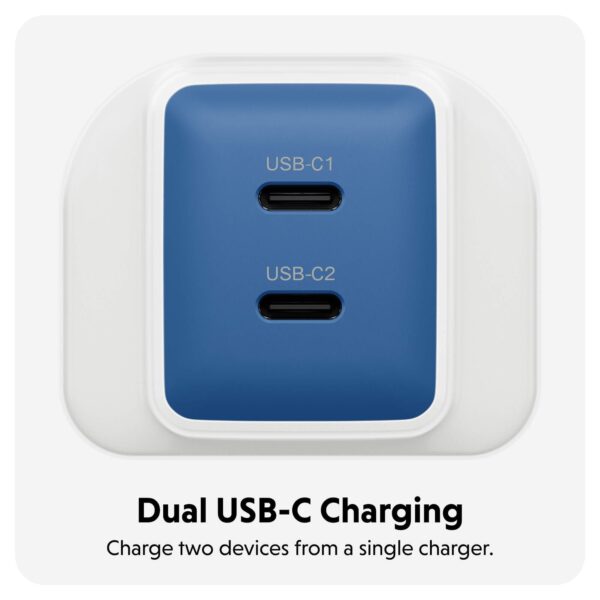 HyperJuice Flex 45W GaN Charger - Blue, UK Plug