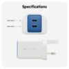 HyperJuice Flex 45W GaN Charger - Blue, UK Plug