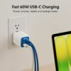 HyperJuice Flex 60W USB-C Silicone Cable 1.5m - Blue