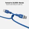 HyperJuice Flex 60W USB-C Silicone Cable 1.5m - Blue
