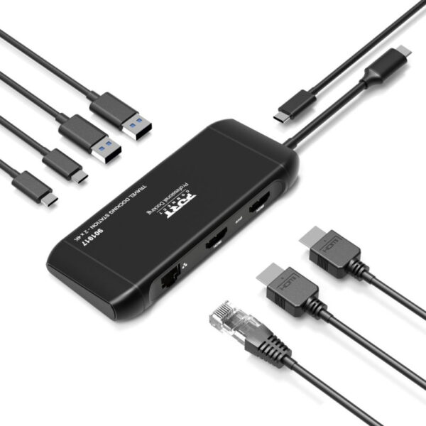 PORT Connect 901917 USB-C Dock - Dual 4K HDMI, 100W PD