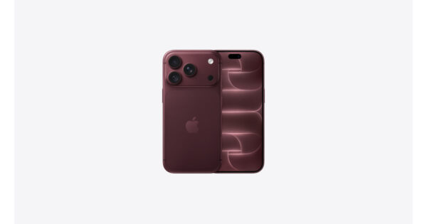 iPhone 18 Pro (6.3-inch) in Burgundy – official Apple finish-select art