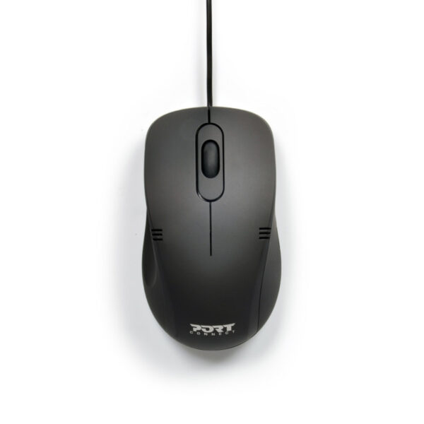 PORT Connect Pro Lite Wired Optical Mouse - Black