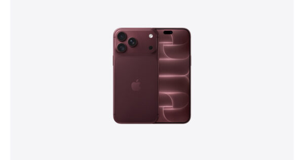 iPhone 18 Pro Max (6.9-inch) in Burgundy – official Apple finish-select art